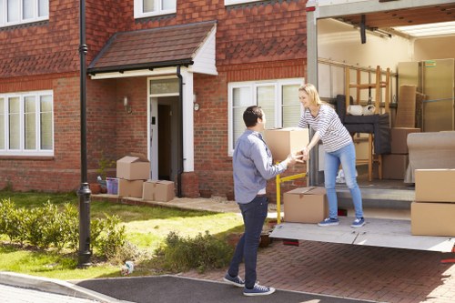 Residential moving support on a Pimlico street