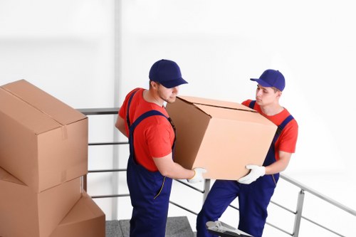 Moving boxes and home essentials in a Pimlico flat
