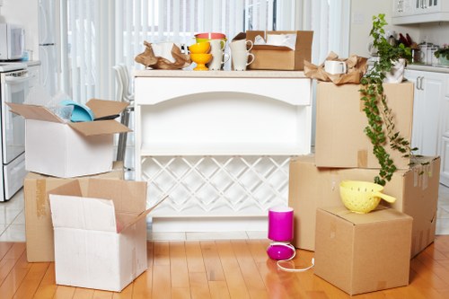 Professional movers navigating a central London commercial relocation
