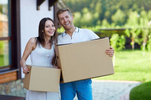 Secure loading of household items into a removal van