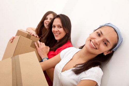 Packing and preparing boxes for removal truck hire in Pimlico