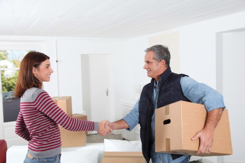 Van removal service handling boxes and household items in central London