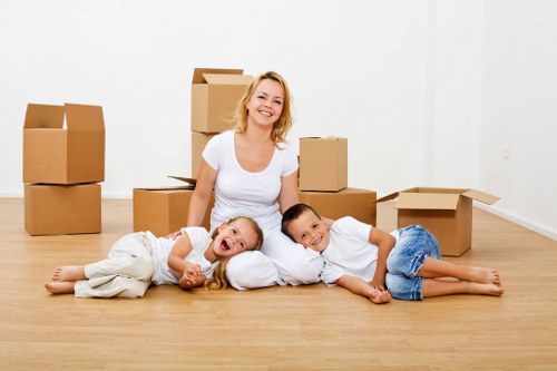 Packing materials and moving boxes ready for a central London move
