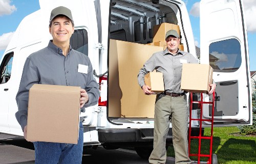 Careful loading of sofas and tables during a Pimlico move